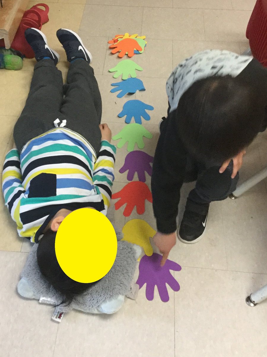learninginrm125's tweet photo. Using non-standard units to measure height of our friends, then recording results #kindergarten #math #measurement https://t.co/8wDuLahE8C