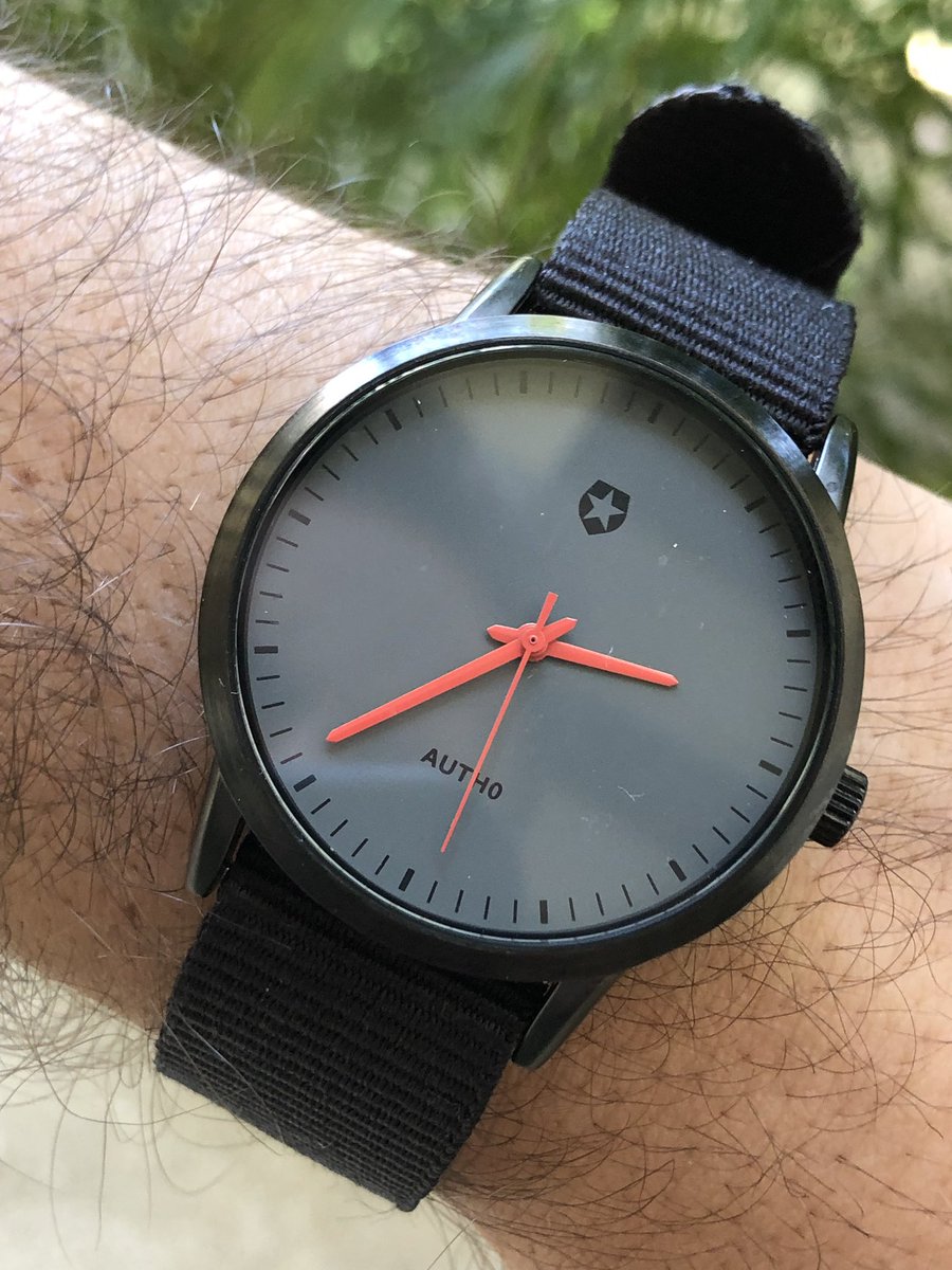 woloski's tweet photo. 🤩 the Auth0 Watch — the taste of the Design team, in every detail👌 https://t.co/ZLkgFGKsqP