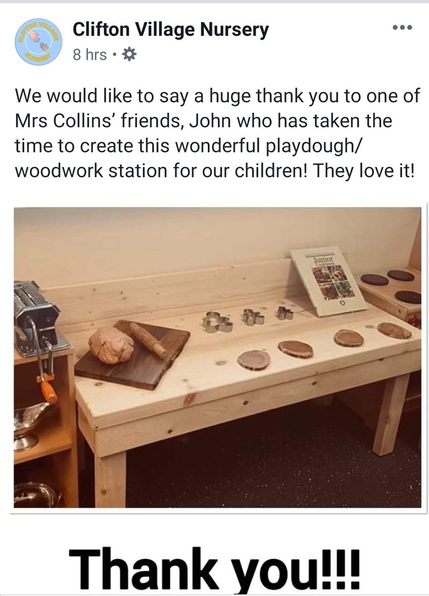 We had the most amazing delivery at nursery today....
We love it! 
#earlyyears #EYFS #woodwork #playdough #learningthroughplay