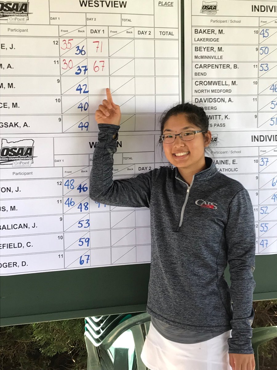 OSAA (@osaasports) on Twitter photo Alexa Udom of <a href="/WestviewCats/">Westview HS</a> is the 8th player in the history of OSAA girls state tournament golf to shoot an 18-hole score of 67 or better. Fired a 30 on front 9 at Quail Valley. #opreps <a href="/185wildcatgames/">Westview High School</a> Alexa Udom of <a href="/WestviewCats/">Westview HS</a> is the 8th player in the history of OSAA girls state tournament golf to shoot an 18-hole score of 67 or better. Fired a 30 on front 9 at Quail Valley. #opreps <a href="/185wildcatgames/">Westview High School</a>