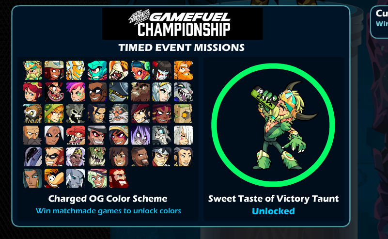 Brawlhalla On Twitter You Can Unlock The Color By Winning A Match With A Legend So If You Wanted The Color On Every Legend You D Need To Unlock Them And Win With