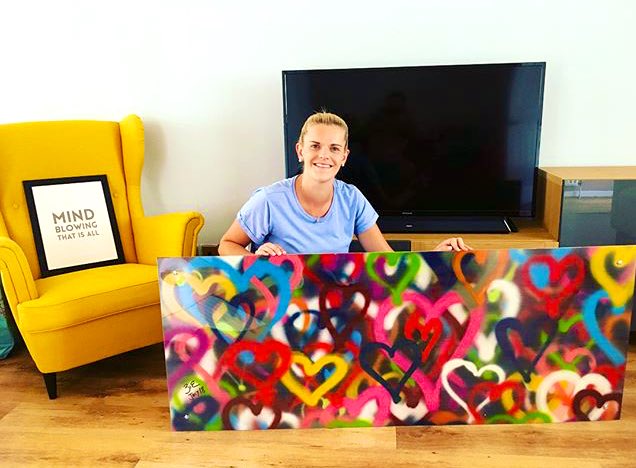 crombie74's tweet photo. I’m taking commissions for @GraffAndGraff ‘Love Wall’ canvases folks! 
DM me if you’d like more info on how you can own an original piece of art! ❤️🧡💛💚💙💜🖤 #LoveWall https://t.co/F43X8DkhNE