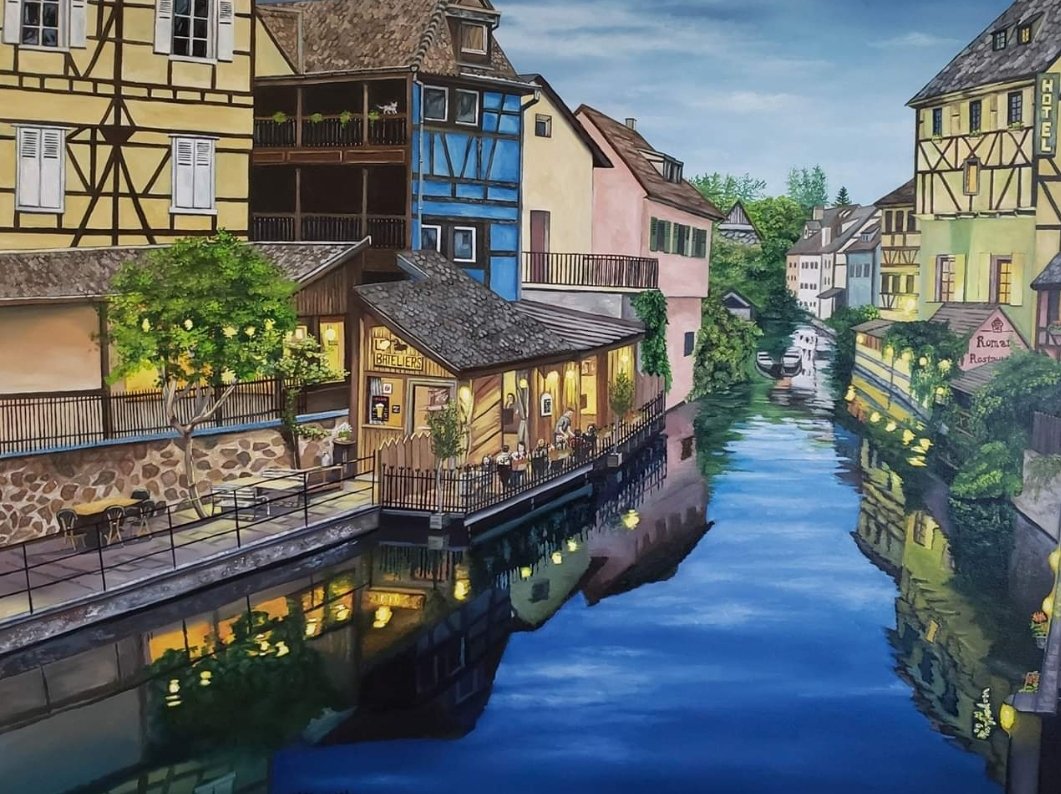 KellyUfkin's tweet photo. Finished Colmar, France yesterday! #oilpainting #art #artist #artcollectors #france #europe #travel #painting #modernart #modernartist #contemporaryart #realism #Europe #ArtGallery #creative #gallery #fineart #artoftheday https://t.co/QWPP3xPQrP