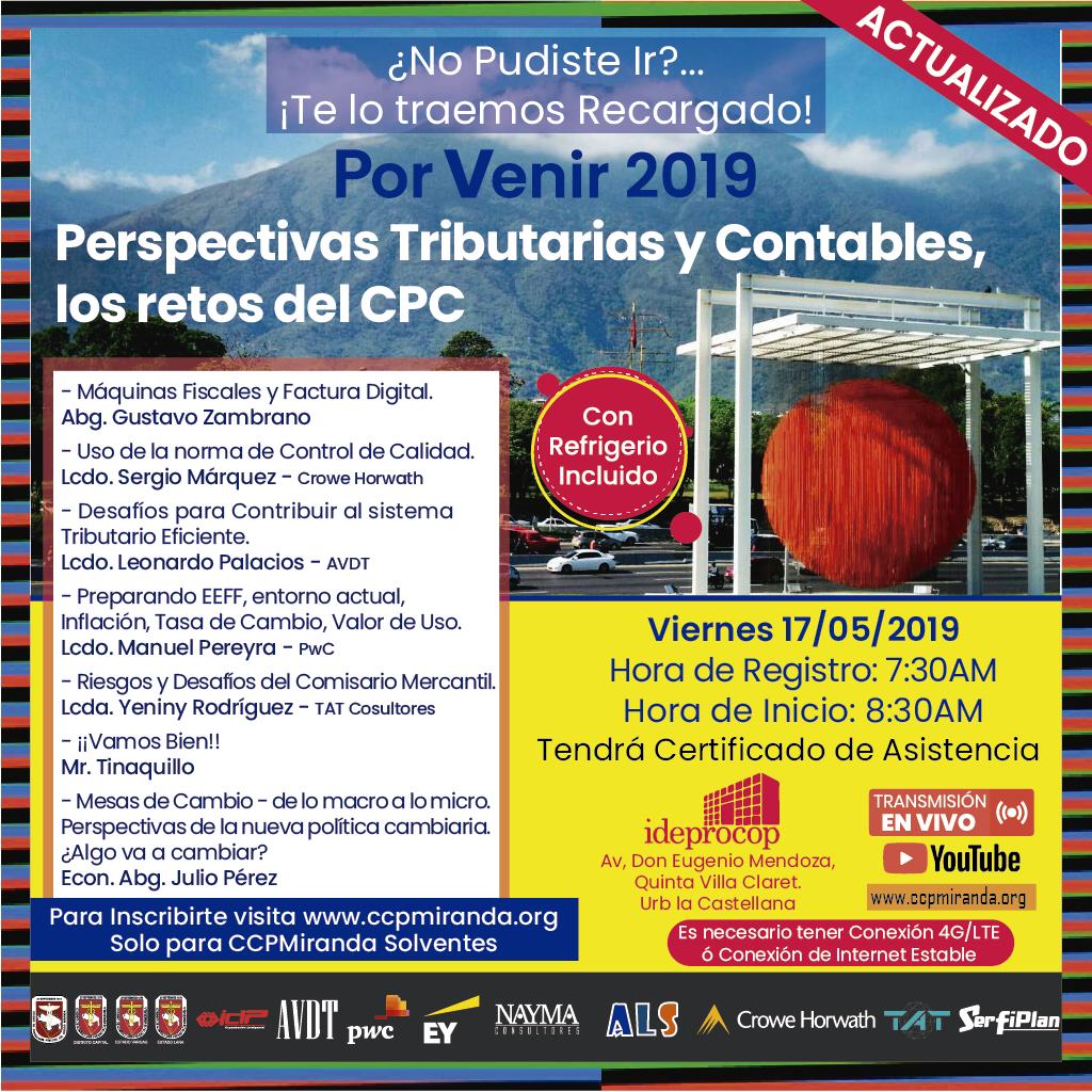 ccpmiranda's tweet photo. ACTUALIZADO
¿Te lo Perdiste?... ¡Te lo Traemos Recargado!
Para Inscribirte página Web https://t.co/JW2Z24rG2s
#PorVenir #Perspectivas #Tributarias #Contables #17May #18May #ccpmiranda #ccpdc #ccpvargas #ccplara #idplara#AVDT #pwc #EY #Nayma #ALS #CroweHorwath #TAT#SerfiPlan https://t.co/hZRZNeOsj6