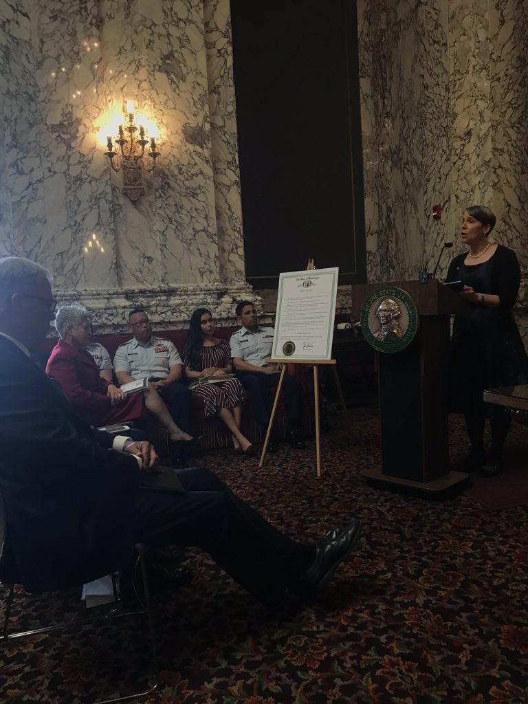 WAMilAffairs's tweet photo. .@ESDCommish @AmbSuzi is sharing how @ESDwaWorks supports #MilSpouses in WA!  Excited to join this team in focus of new executive order to broaden nation-leading work on #wamilitary transition &amp; employment! https://t.co/5P38m2fqt9