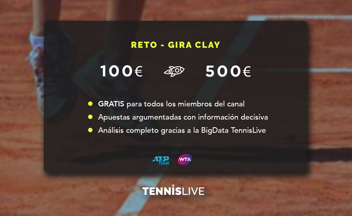 🎾 Estamos preparando un RETO totalmente GRATIS en nuestro canal de telegram. 

🎯 El objetivo del reto será pasar de 100€ a 500€.

Podéis entrar aquí:
t.me/joinchat/AAAAA…