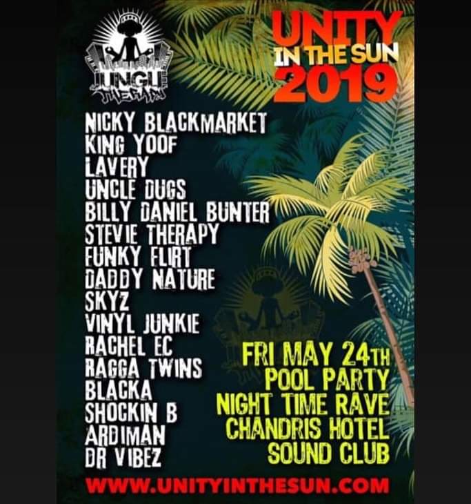 NEXT STOP!! ✈✈✈✈✈

Catch the Jungle Therapy Crew @UnityInTheSun In the sun 2019 ! 
We will be out there repping all week boat parties / Pool parties / night time raves 🔥🏖🔥

Gonna be a wicked week 🙏🏼

#jungletherapy #unityinthesun2019