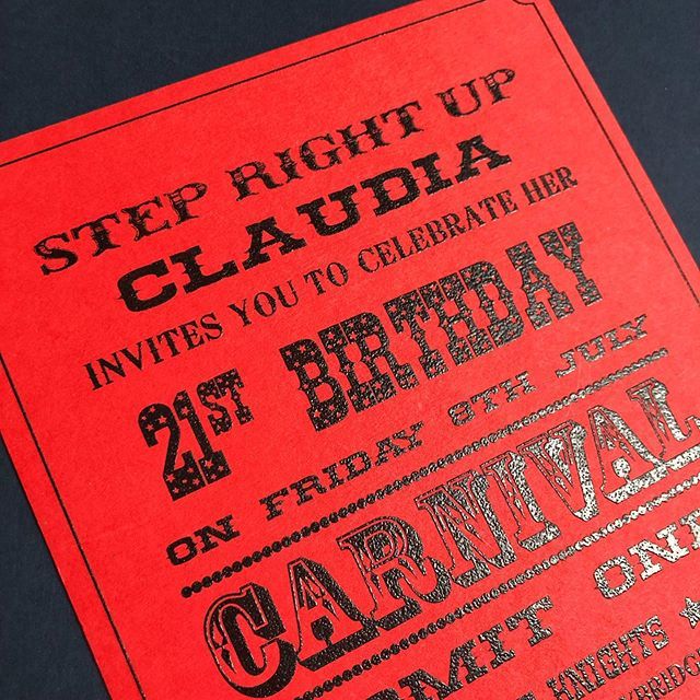 Just love this invitation! Bright and bold ❤️
Black thermo (raised) print on bright red thick, luxurious cars - simply fab! .
.
.
#bespokeinvitations #bespokeinvites #partyinvitations #partyinvites #luxuryinvitations #redandblackinvitations #blackandred … bit.ly/2LGELVa