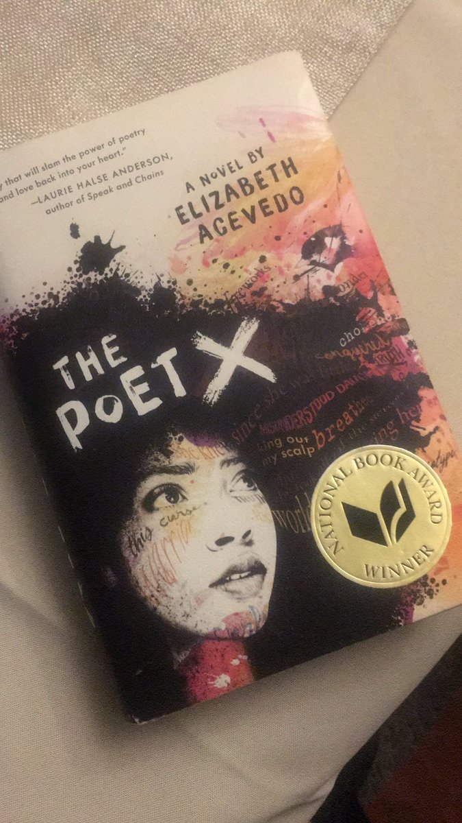 mayadhawkins's tweet photo. Started Reading “The Poet X” by Elizabeth Acevedo @AcevedoWrites    And This Is One Of The Greatest YA Books I’ve Ever Read #Summer19YALit https://t.co/KYLX8wXCaT