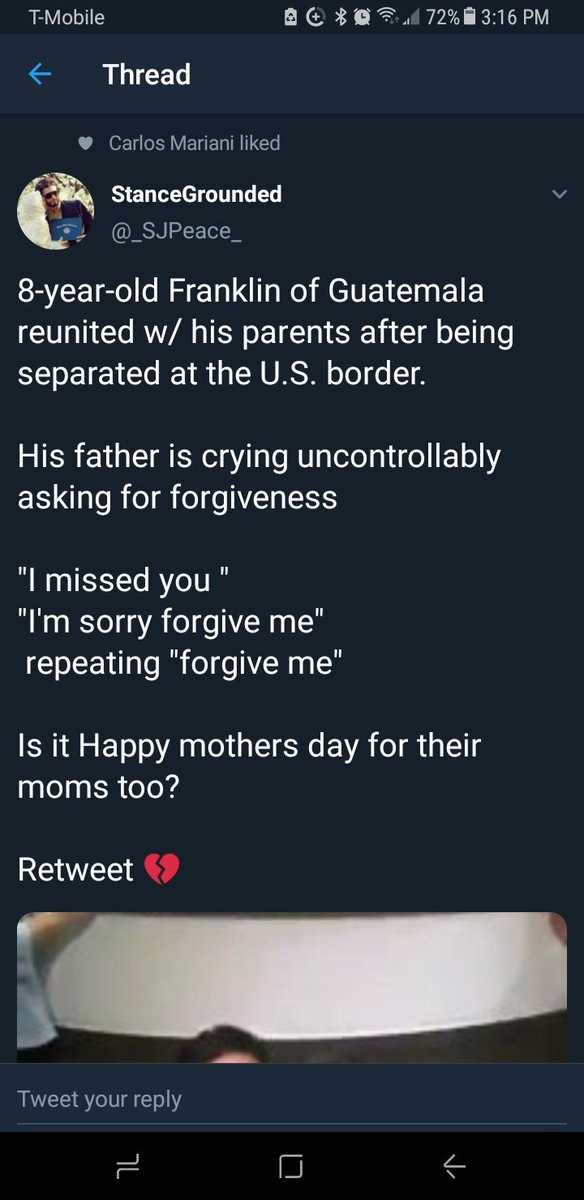 DisabledAcctNow's tweet photo. I find it ironic @Cmarianirosa that you like when a father is reunited with his son at the border, but actively voted no on allowing fathers in MN equal time with their children. #formebutnotforthee #mnleg #sharedparenting https://t.co/xw47EPZmIF