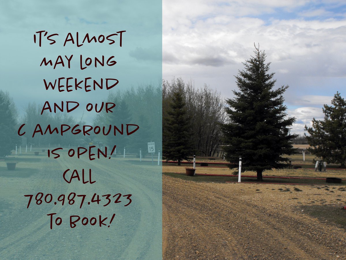 It's almost MAY LONG WEEKEND! Who else is planning to camp? We've got spots available for tents and RV's. #Alberta #Tourism #TravelCanada #LeducNo1 #CanadianEnergyMuseum