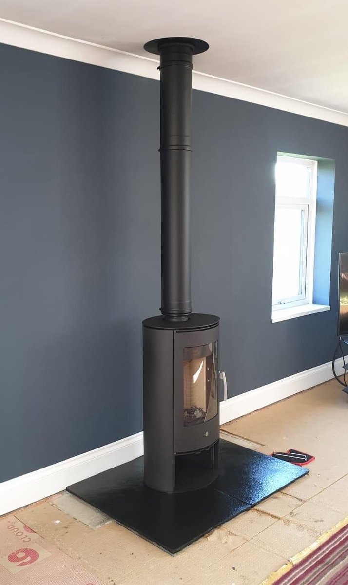 services_gmc's tweet photo. One of jobs this week. 
This is our freestanding ‘A’ rated stove from the Penman collection. Straight off the top of the stove in twin wall insulted flue pipe. @thepenmancollection #lakedistrict #cumbia #carlisle #fireplace #woodburningstove #countryliving #style https://t.co/ajtAmz7haq