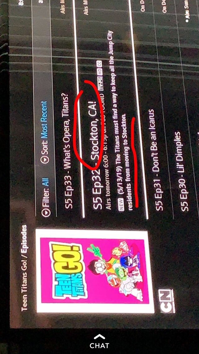 209teaspilled's tweet photo. We made it y’all. There’s an episode of Teen Titans Go named “Stockton, CA!” https://t.co/m4HTyVAdgH