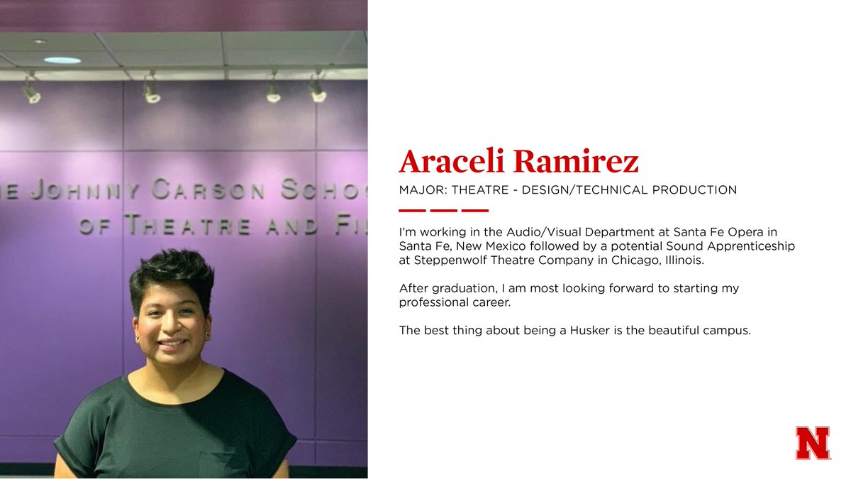 Araceli Ramirez was just one of our May 2019 graduates, our largest graduating class in the university’s 150 year history. Get to know a few more! ›› ow.ly/DVA030oIyMz <a href="/UNLArts/">Hixson-Lied College of Fine and Performing Arts</a> #GoBigGrad #InOurGritOurGlory #UNL