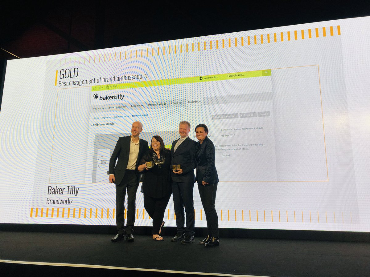 BrandworkzWorld's tweet photo. Delighted to win Best engagement of brand ambassadors at #ICEAwards with @BakerTillyInt 🍾🥂 https://t.co/ugCywsnkUi