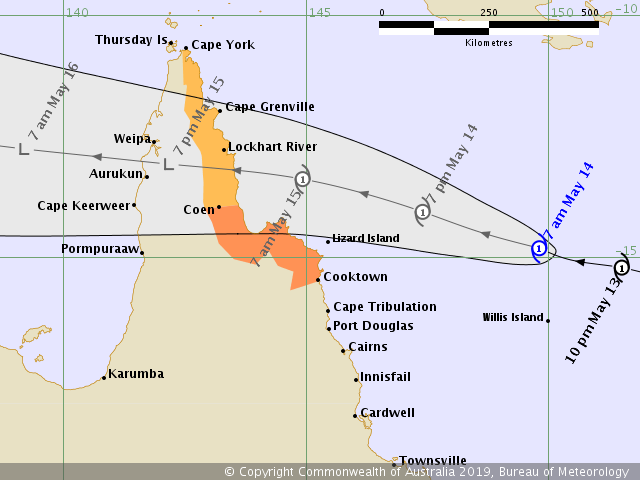 BOM_Qld's tweet photo. Tropical cyclone Ann remains category 1 as it moves west-northwest towards the Queensland coast. #CycloneAnn https://t.co/rVLE6i5J4y https://t.co/RQirjjZkWc