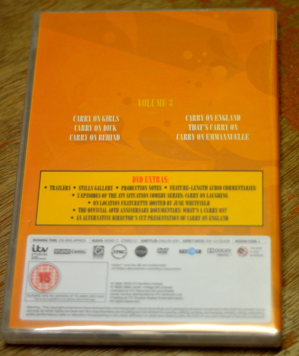 vopiscus_bm's tweet photo. #RetroDVD of the day, #CarryOn Ultimate Collection, 1958-1978, dir Gerald Thomas. Every film except Columbus (no loss!), plus all the TV specials.
Famous (or maybe infamous) for double entendres, puns and one-liners like "Infamy! Infamy! Everbody's got it in for me!". https://t.co/jbllf7Fpjf
