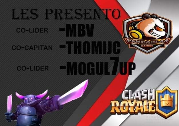 Les presento a nuestro co-capitan @ThomiJG y a los colideres del clan PANDARI-AS no olvides en seguirnos se agradece RT
