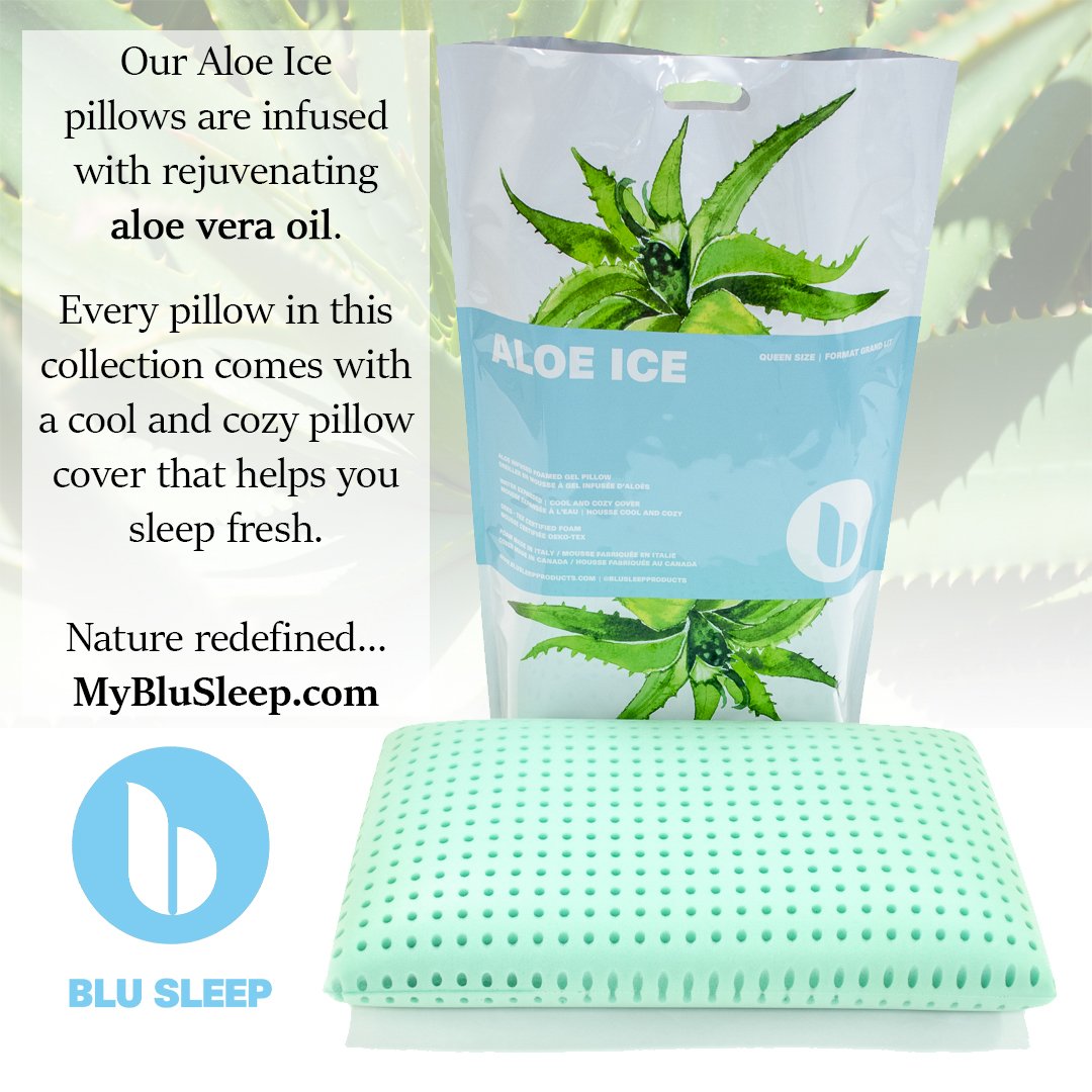 MyBluSleep's tweet photo. Check out our website and see what we have to offer, including our Aloe Ice pillow that's infused with aloe vera essential oil. https://t.co/3CdxnRwIa5 #BluSleep #AloeVera #Pillow #EssentialOil https://t.co/7FJuW0bnwT