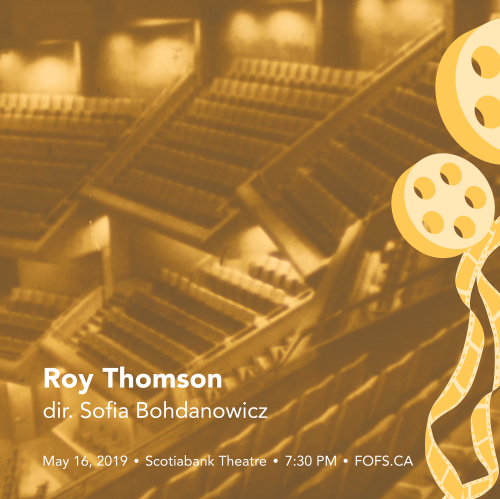 FutureFilmShow's tweet photo. Roy Thomson is another fantastic #FOFS2019 Official Selection! Revisiting her voice as a child, Sofia Bohdanowicz explores the Roy Thomson Hall through silent reflections on memories of her grandfather, playing in the orchestra on stage. https://t.co/oyvieEnkRJ