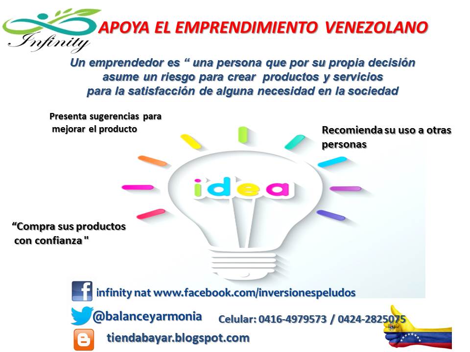 Balancearmonia's tweet photo. APOYA EL EMPRENDIMIENTO NACIONAL.
"HOY POR MI MAÑANA POR TI" https://t.co/YXDdTw7Wla
