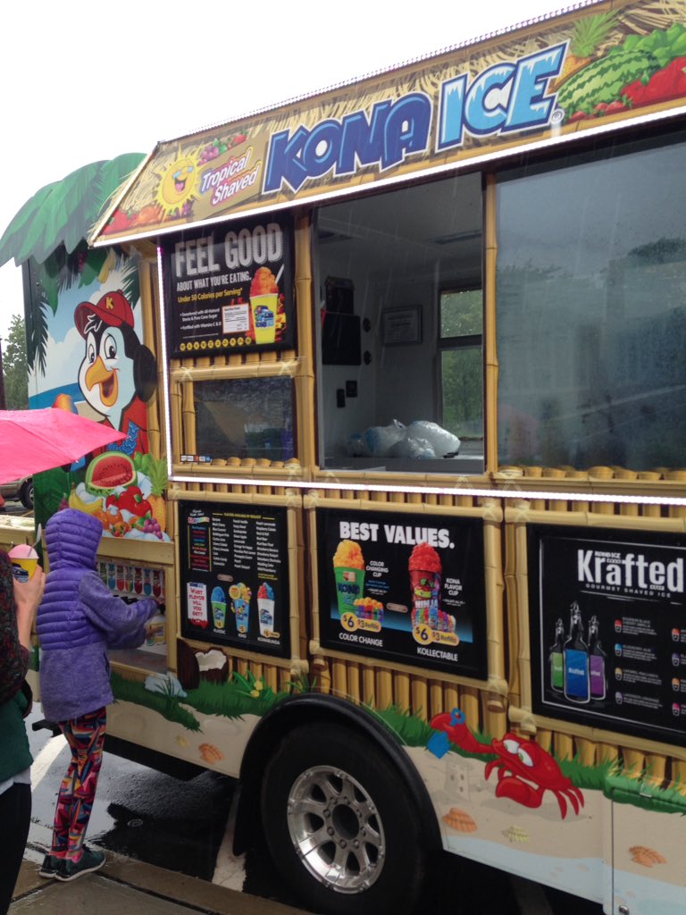 BRRSDBradley's tweet photo. You made it through testing third and fourth grade! This rain didn't stop our reward of Kona ice! Hope you enjoyed the treat! So proud of you all. https://t.co/sTQMx5VEHW