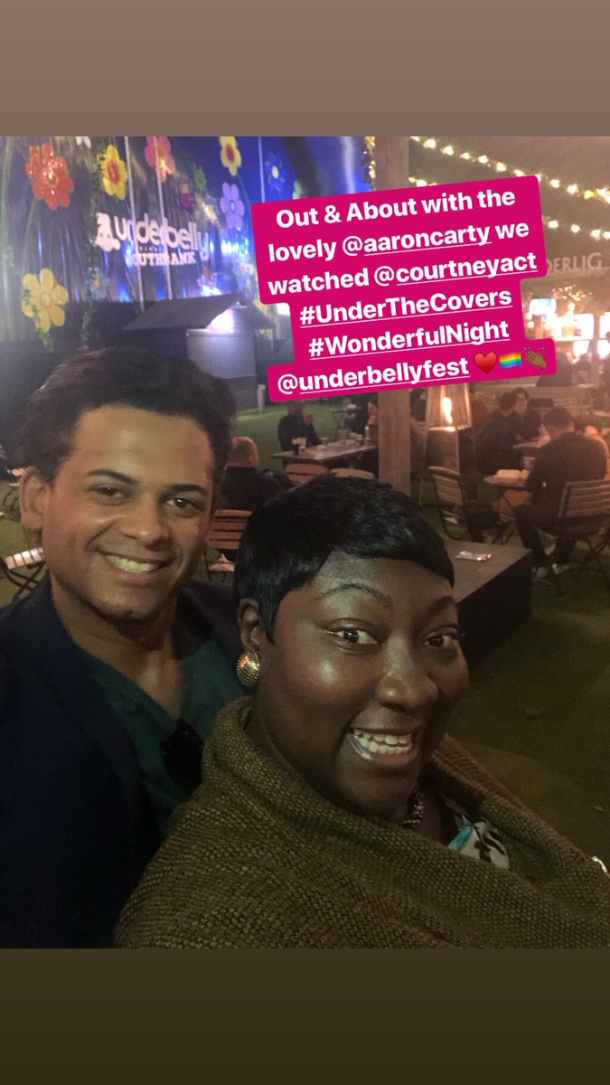MsLadyPhyll's tweet photo. Lovely night out with @AaronCarty where we watch @courtneyact live #UnderTheCovers @UnderbellyFest well done Courtney π³οΈβπβ₯οΈππΎ #GreatSinging #Talent #Fun #OutfitChanges #GenderFluid #LGBTQ #QueerFolk https://t.co/E28uQBOkl9