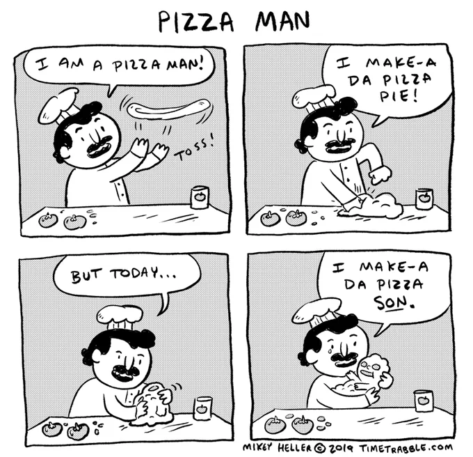 i drew a comic about a pizza man 