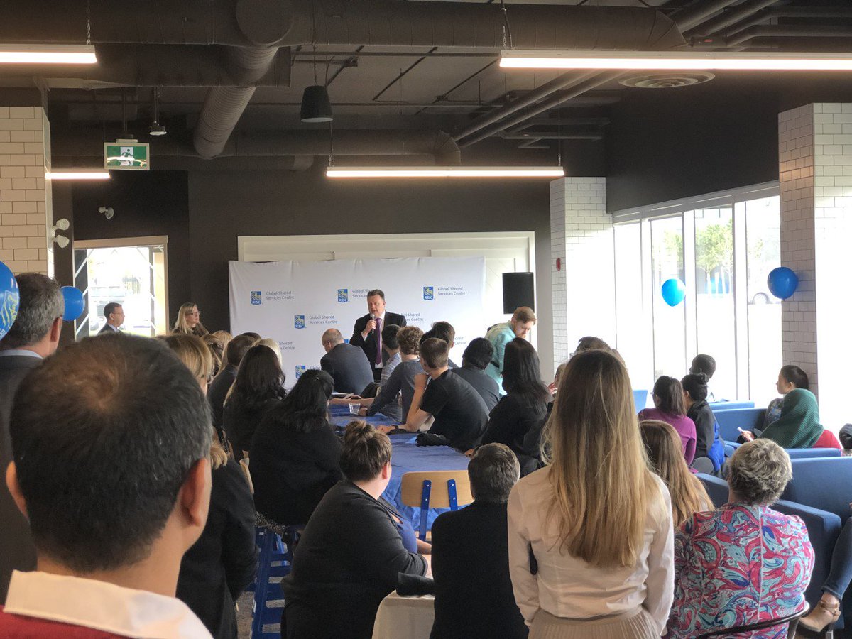InvestNS_'s tweet photo. Congratulations to @RBC who celebrated the 4th anniversary of their Global Shared Services Centre on Friday! We're #NSproud that they chose #NovaScotia for the Centre and we were pleased to celebrate with them along with Mayor @MikeSavageHFX. 🎉🌍

#NSBusiness #InGoodCompany https://t.co/AFJPoF3IHr