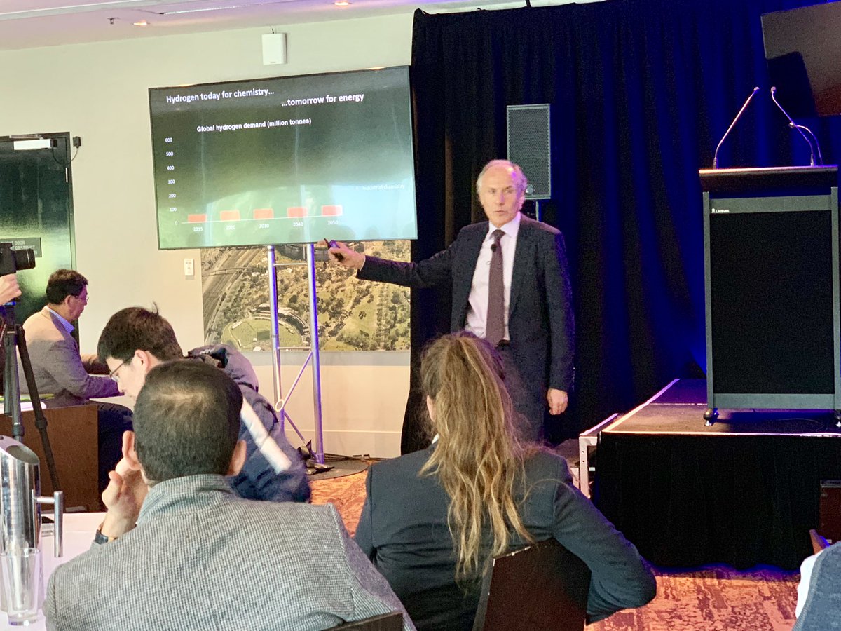 DrWilso's tweet photo. Our pleasure to hear from Dr Alan Finkel, #Australia’s Chief Scientist @ScienceChiefAu
Delivering a message around #Hydrogen Opportunities:
“Hydrogen today for chemistry...
....tomorrow for Energy”
A key theme of @CSIROnews #Energy strategy for #netzero emissions.
#CSIROESS https://t.co/Na6pw4lR7x
