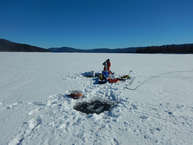 DrLynAnglin's tweet photo. Dedicated environmental team at #mountpolley: water quality sampling of #QuesnelLake in winter, Feb 2019.
https://t.co/Q0FzGSVtkc https://t.co/oJTe7csr7P