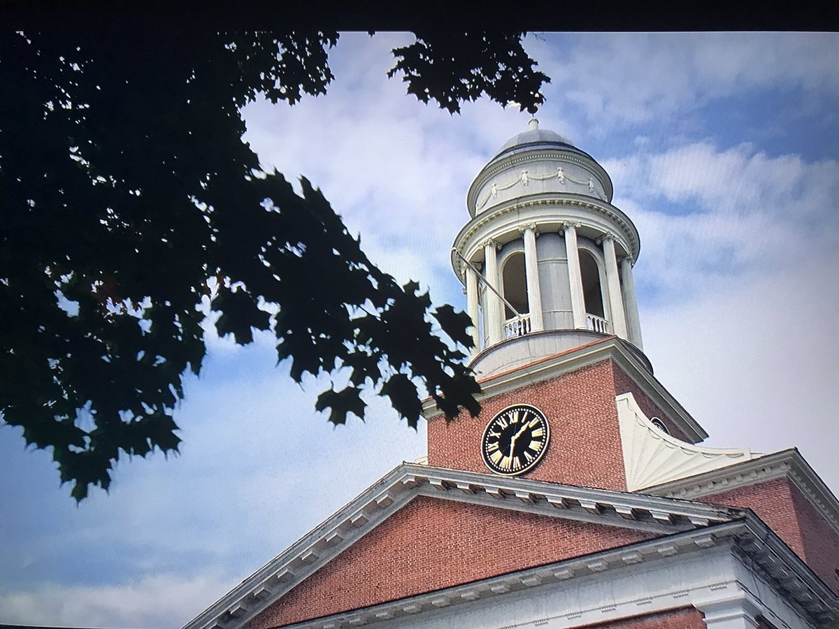 The teens in  @thesociety use the “West Ham Congregational Church” as their main meeting location. In reality, this church is the First Church of Christ in Lancaster. Exterior shots on the show are of the church- interior are of a recreated soundstage.Series left 2; today right