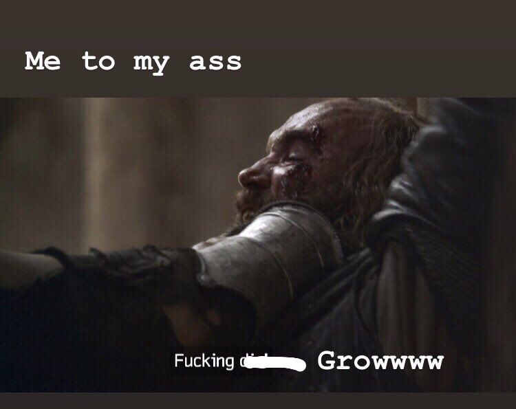 NyuntSweety's tweet photo. #GameofThrones #thehound #bootybuilding https://t.co/sNuqr8xlGT