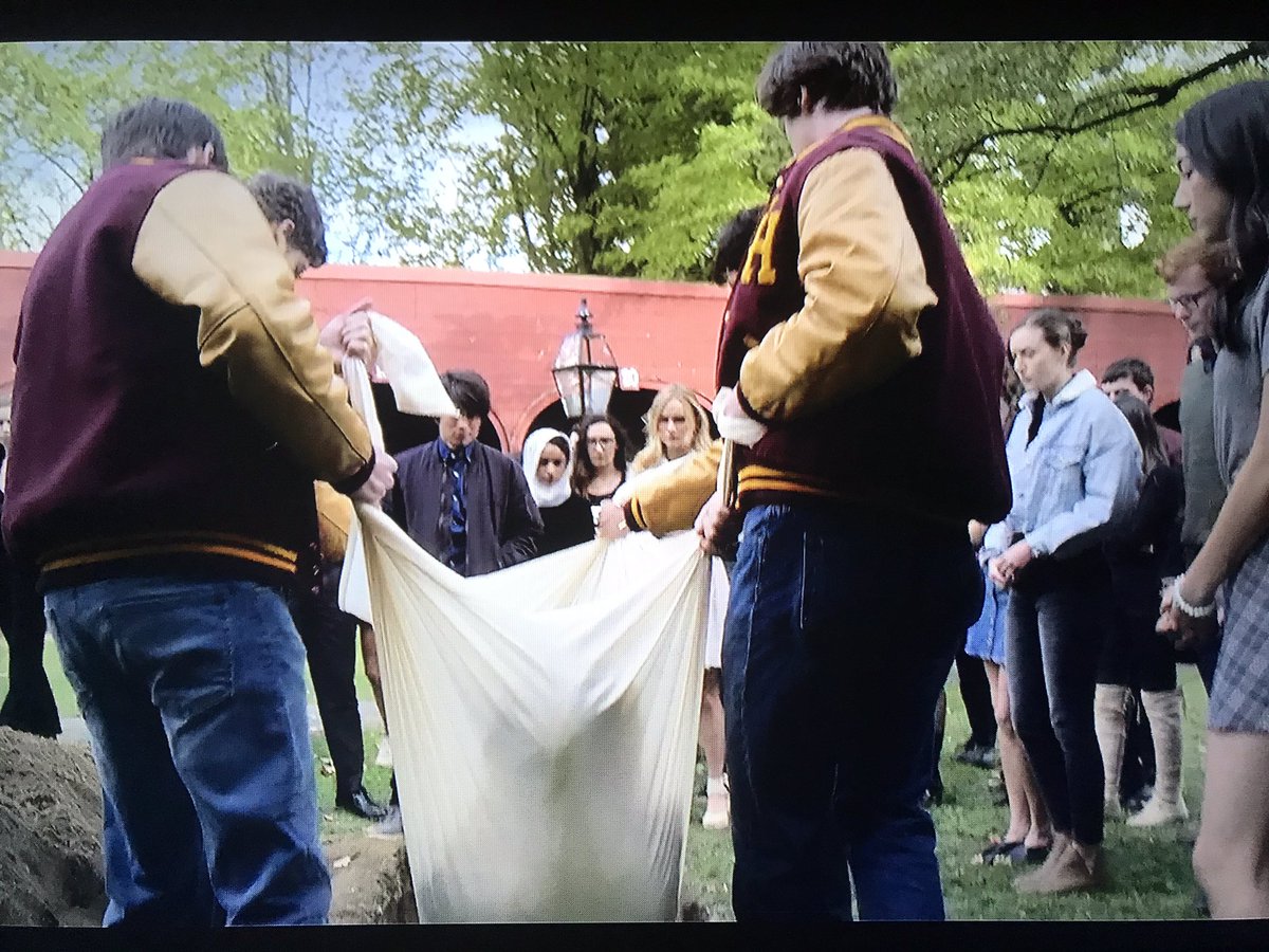 **SPOILER**After that character meets their demise- the burial takes place. In the show- the site isn’t clear. In reality- it’s directly next to the First Church. Left 3: seriesRight: today