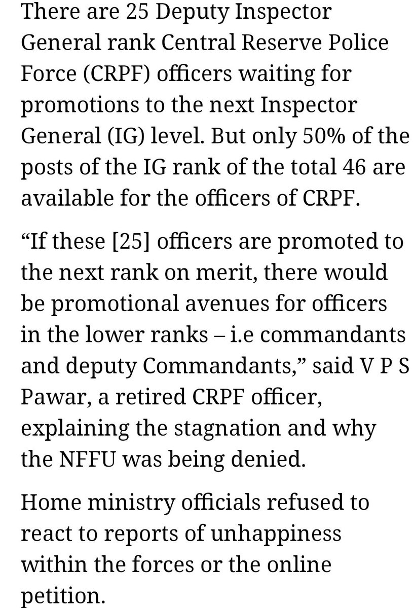 Even after judgements by Hon'ble #DHC & #SupremeCourt, if #NFUtoCAPF is not being implemented, then intervention of @mygovindia & @PMOIndia is must. Now report by @htTweets for #onlinepetition on @Change is alarming and that too by 30K @iSupportCAPF. @ANI @PTI_News @AkashvaniAIR