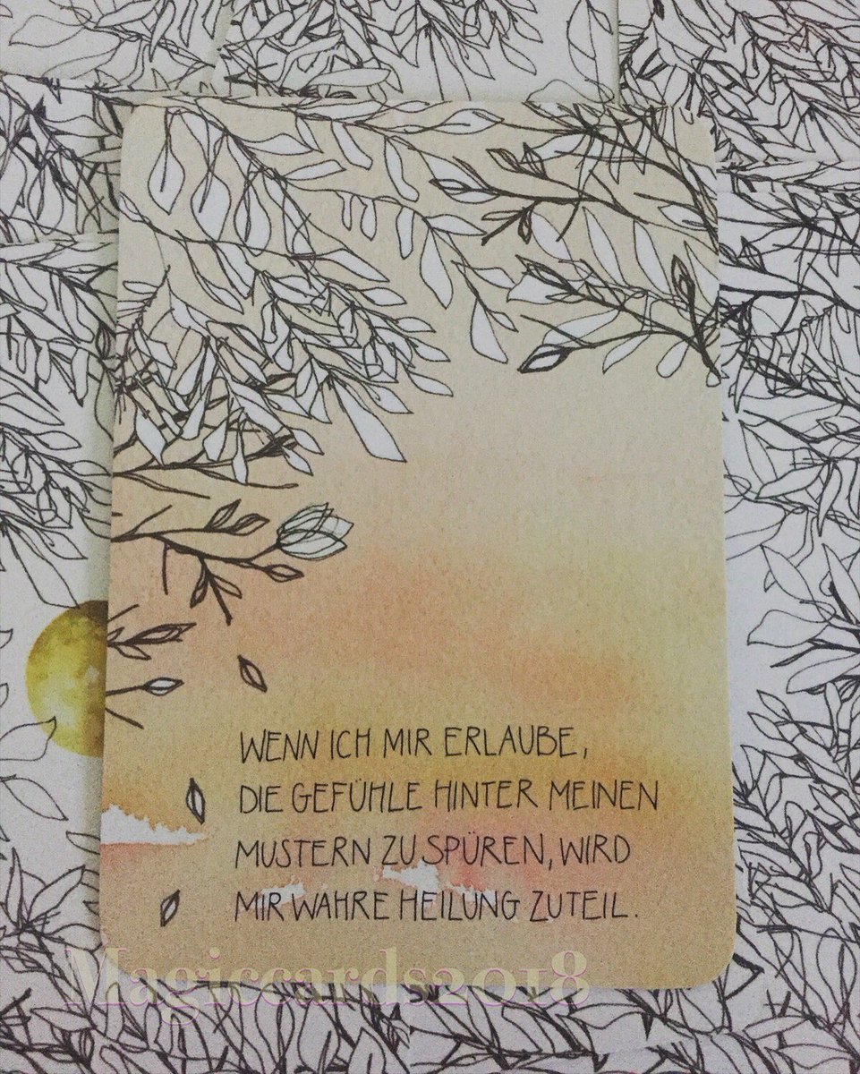 feels_the_magic's tweet photo. ✨WENN ICH MIR ERLAUBE, DIE GEFÜHLE HINTER MEINEN MUSTERN ZU SPÜREN, WIRD MIR WAHRE HEILUNG ZUTEIL.✨ #universum #universumcards #spirit #spirituality #oracle #oraclecards #oraclereading #oraclereader #dailycard #dailyreader #dailyreading #selflove #karma♻️ #magiccards https://t.co/1D7XKINkht