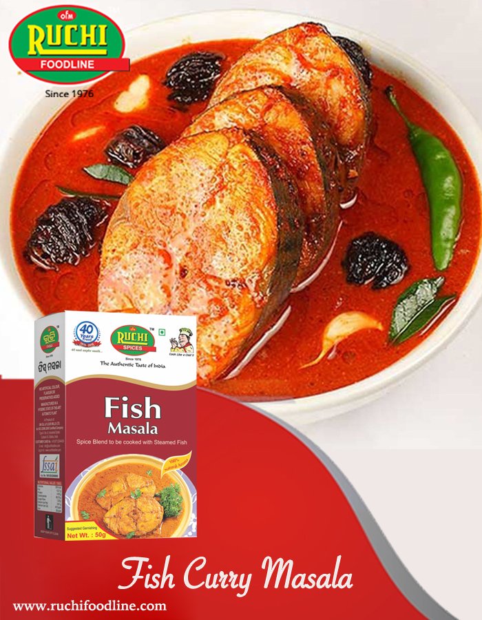 The fish curry is always special when prepared by mother. 
Wish we can also bring the same taste in our preparation.
#Ruchi fish masala gets you closer to what mother used to prepare. 
#fish
#RuchiFoodline
#foodie
#foodlover
#foodloversindia
#taste
#tasteofindia
#fishcurry