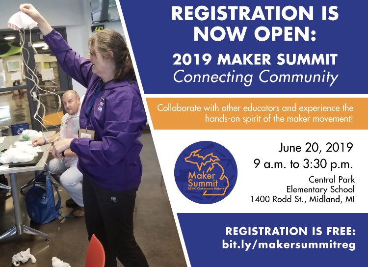 MrMarkLyons's tweet photo. Check this out, some pretty cool sessions!!!  Maker Summit schedule and session descriptions are here! Check them out today, then get yourself registered! https://t.co/TZwp0uTzor #cmakers #remcrits #makeredu https://t.co/slg6gx2AMC