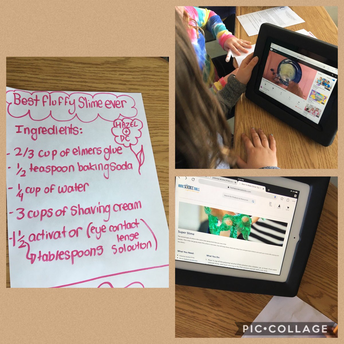 MsFotopoulos's tweet image. Gr. 5s in science #researched &amp;amp; #experimented with #slime while looking at changes of #state and changes in #matter. Ss are currently writing a #procedure with @mlle_alexander for #language. #crosscurricular #coplanning @TDSB_STEM @tdsb @LC4_TDSB @DukeofConnaught