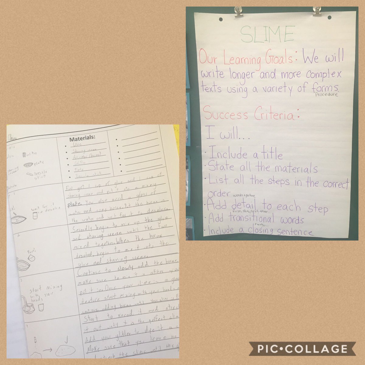 MsFotopoulos's tweet image. Gr. 5s in science #researched &amp;amp; #experimented with #slime while looking at changes of #state and changes in #matter. Ss are currently writing a #procedure with @mlle_alexander for #language. #crosscurricular #coplanning @TDSB_STEM @tdsb @LC4_TDSB @DukeofConnaught