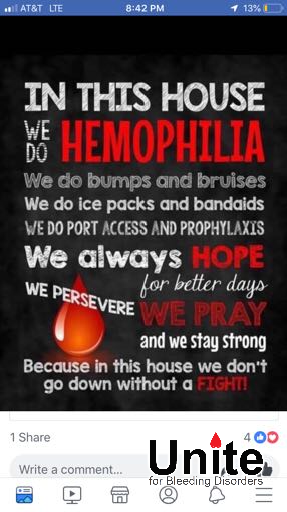 HOPEFORERIC's tweet photo. Make a difference today by donating on my behalf to support Unite for Bleeding Disorders! https://t.co/A5MFlZLZBv https://t.co/ryQKkV4oNs