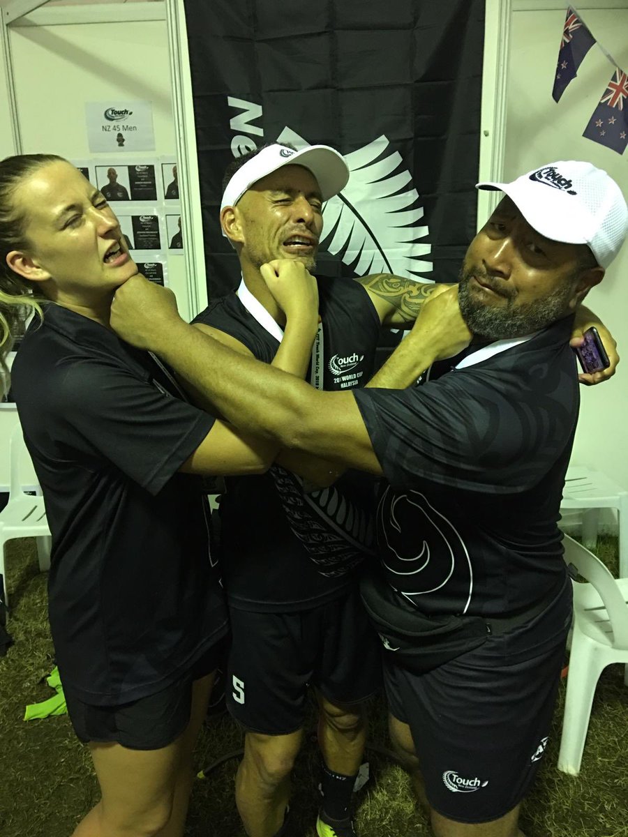 SportCoach5's tweet photo. 2019 Touch World Cup NZ45mens #silvermedal #ajourneytoremember  #familyfriendsfun https://t.co/FBAigbkgAr