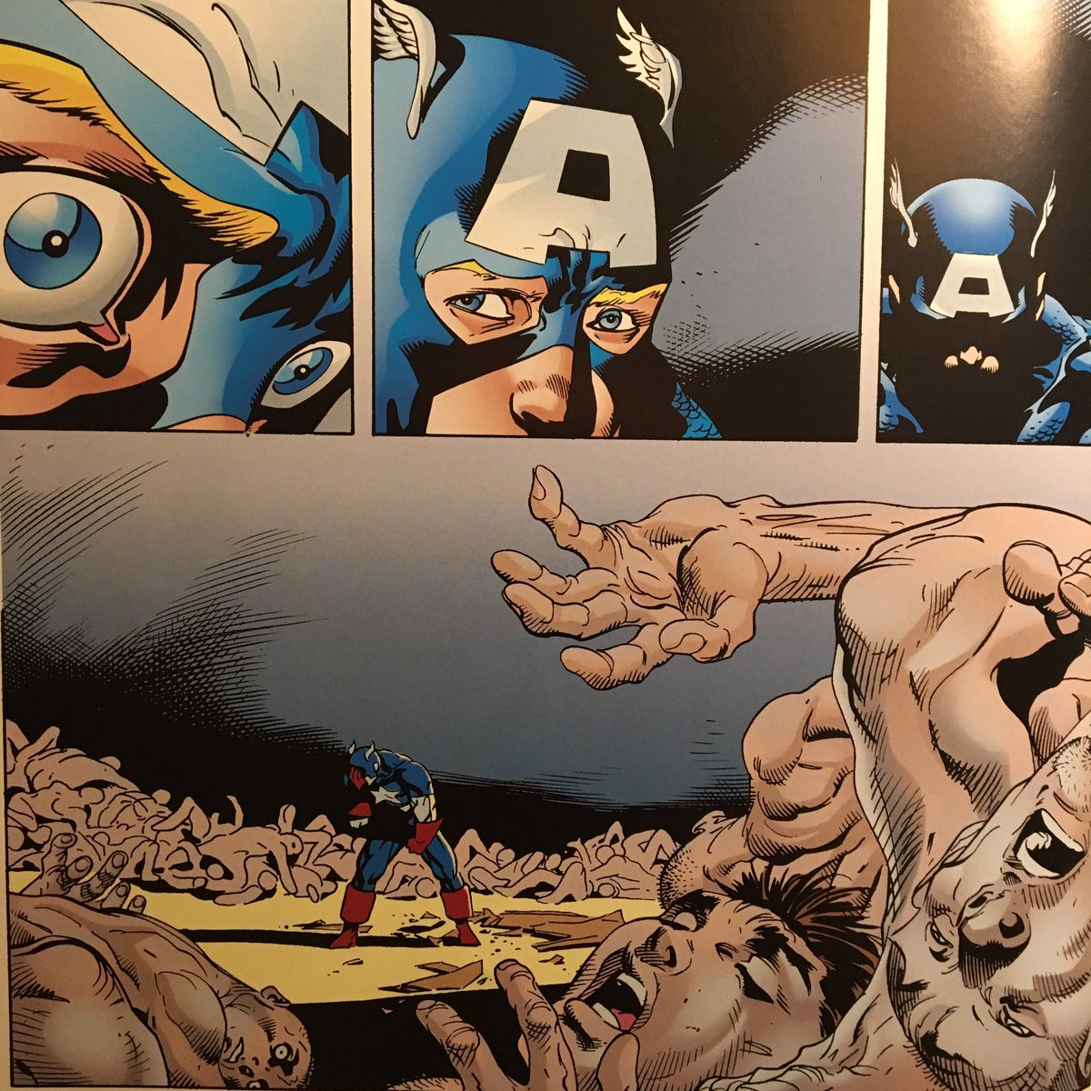 dano_cosmic's tweet photo. I’ve seen the #Kree described as space n!zis before but this is wow...
✨
#CaptainAmerica #8 (Vol. 3, 1998)
✨
@MarkWaid #AndyKubert #JesseDelperdang #JasonWright #DigitalCameleon #ToddKlein #MattIdelson
✨
#BronChar #LunaticLegion #Warbird #MarvelCosmic https://t.co/K0LTYKA9Pe