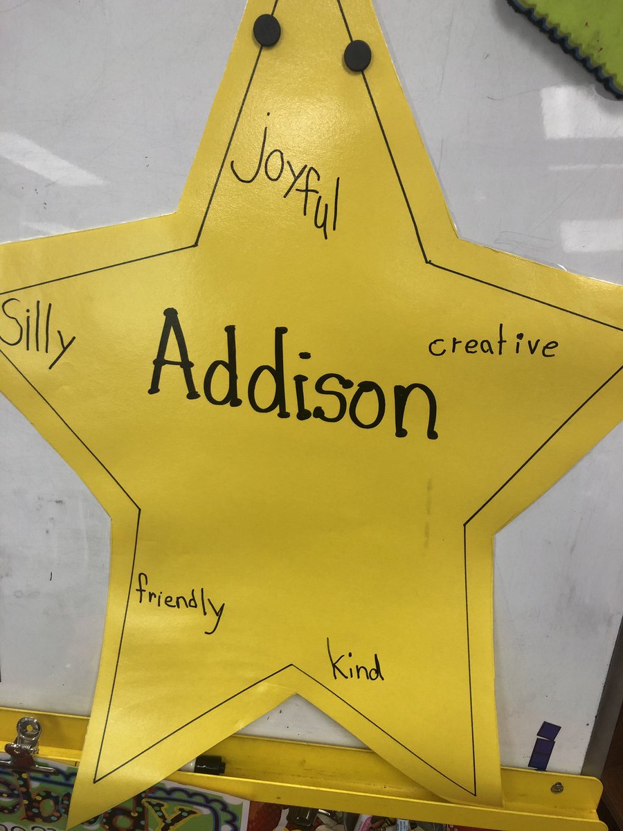 Love celebrating each student for their Star of the Week! They LOVED Friday Star Day. Their classmates pick 5 describing words and The Star gets to take it home, hang it up, and smile! 😃 #AshlandSOAR  #welovebeingfirst