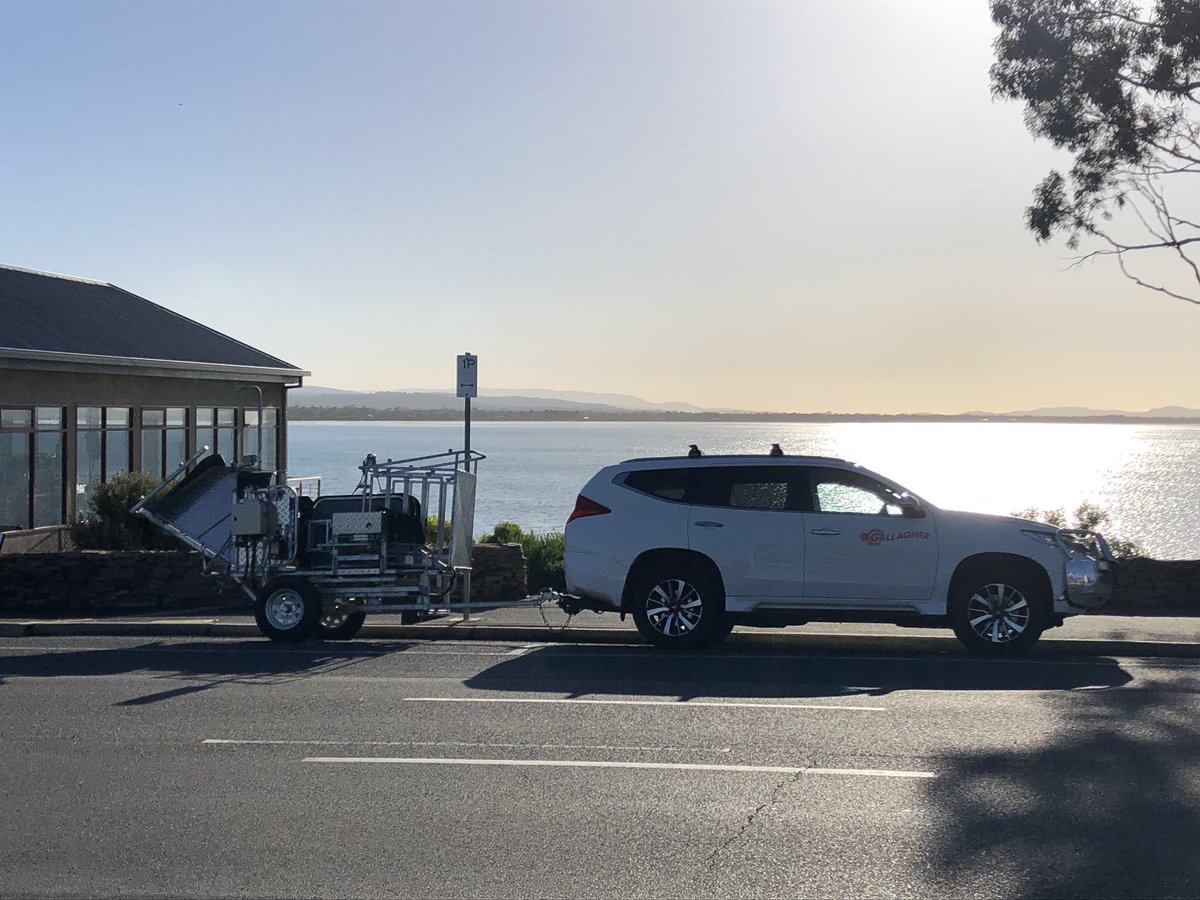 Headed down the east coast of Tassie today, delivering &amp; helping set up a new sheep handler &amp; meeting with Landcare groups to help out with grant applications. Stopped for a quick coffee at beautiful #Swansea along the way #gallagherlife #customerservice #landcare #tasmania