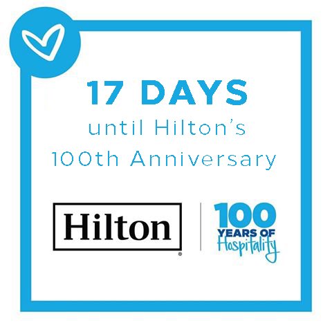 17 DAYS TO GO
#HILTON100

@hiltonnewsroom @Hiltonhotels @Hiltonhonors