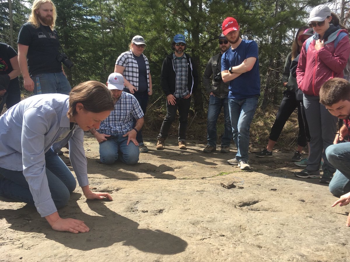 BekahVice's tweet photo. What an amazing trip to Six Peaks Dino Track Site! Thanks so much to @Lisavipes and Rich McRae for teaching us about this awesome site! And to the #CSVP2019 LOC for the best end to an already great conference! https://t.co/5hfvi9P36E