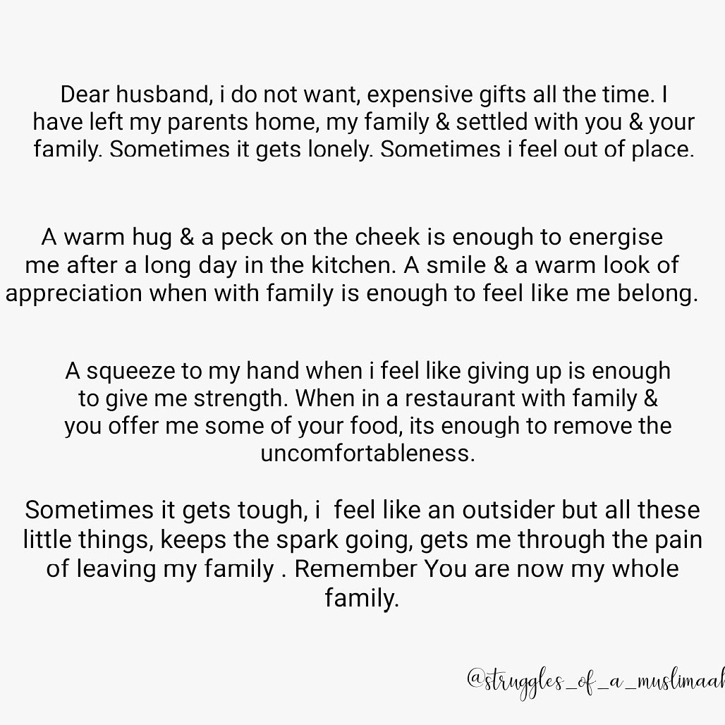 __muslimaah__'s tweet photo. Dear husband...

#husbandandwife #Husband #marriage #love #family https://t.co/A3RYTIBens