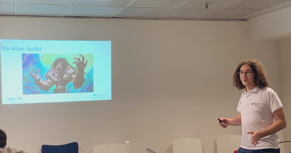 holesec's tweet photo. Hoy fue otro desayuno compartido con compañeros de @TelEmpresasArg a través de los #SecurityBreakfast organizados desde @ElevenPaths Bs As.
@CoiroTomas habló de protecciones de MS, @ylevalle de Bugs en Meetings Servers y yo sobre el proceso de reporting y asignación de CVE https://t.co/edBvElyXAZ