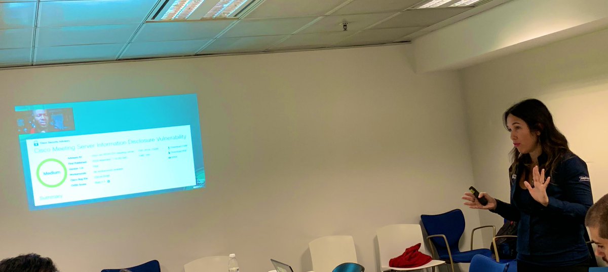 holesec's tweet photo. Hoy fue otro desayuno compartido con compañeros de @TelEmpresasArg a través de los #SecurityBreakfast organizados desde @ElevenPaths Bs As.
@CoiroTomas habló de protecciones de MS, @ylevalle de Bugs en Meetings Servers y yo sobre el proceso de reporting y asignación de CVE https://t.co/edBvElyXAZ